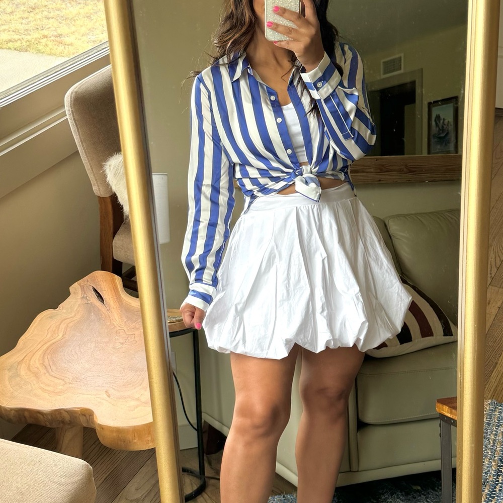 Women's Bubble Mini Skirt - A New Day™
White S